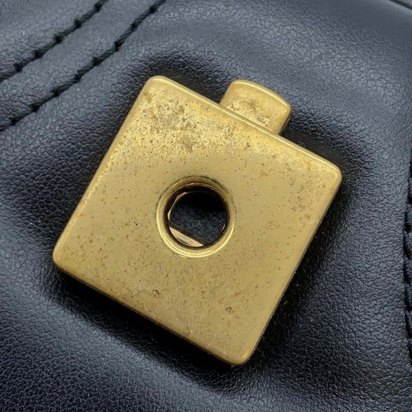 Gucci GG Marmont Top Handle Bag Shoulder Bag Black - Picture 11 of 11